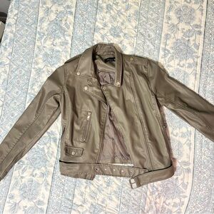 New Look gray Leather Jacket